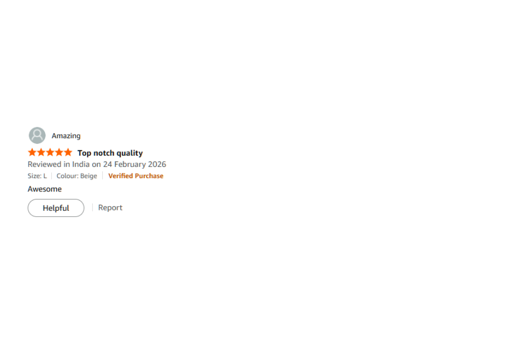 Verified Amazon customer review for TheCottonStrand oversized T-shirt