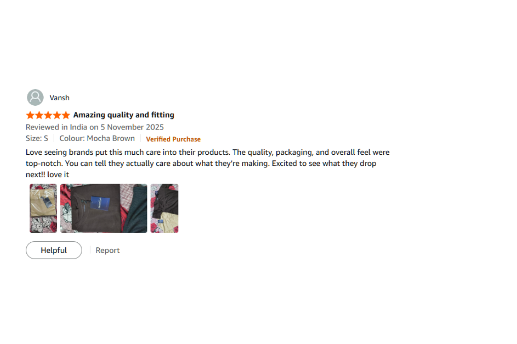 Verified Amazon customer review for TheCottonStrand oversized T-shirt