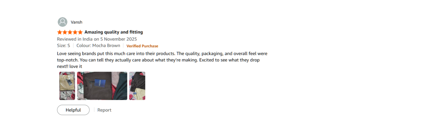 Verified Amazon customer review for TheCottonStrand oversized T-shirt