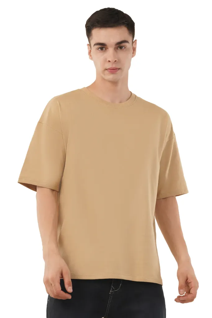 [TCS-TSHRT-OVS-NP-BGE-S] Beige Oversized T-Shirt (S)