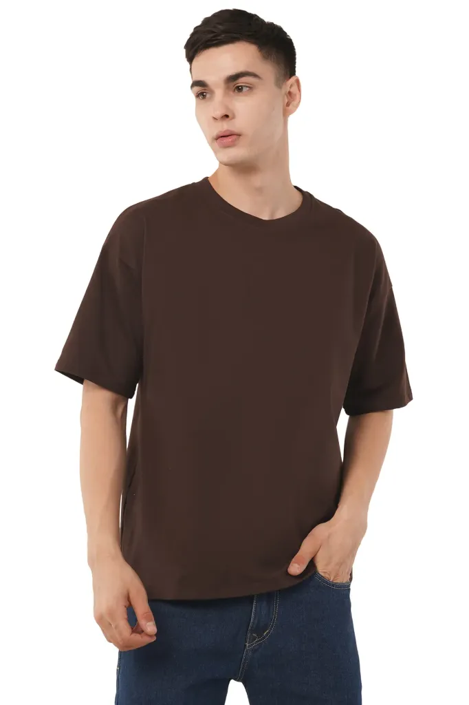 [TCS-TSHRT-OVS-NP-MBRWN-S] Mocha Brown Oversized T-Shirt (S)