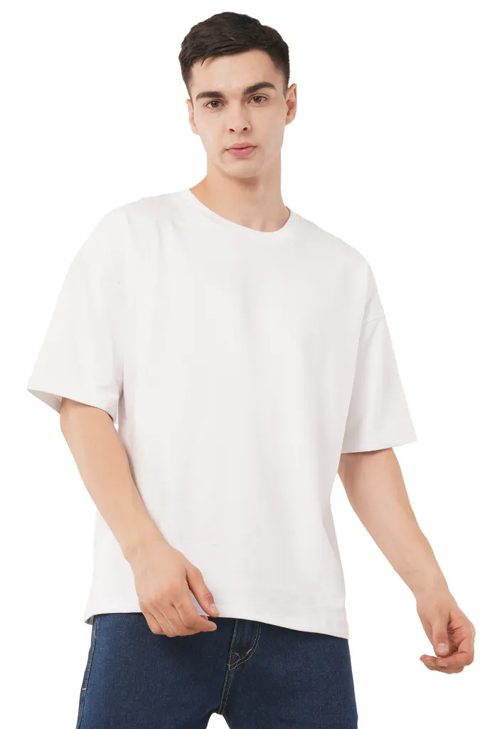 [TCS-TSHRT-OVS-NP-WHTE-S] Pure White Oversized T-Shirt (S)