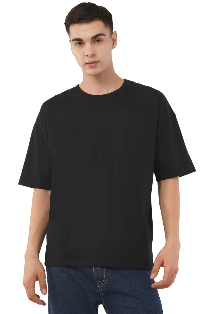 [TCS-TSHRT-OVS-NP-BLK-S] Black Oversized T-Shirt (S)